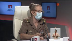 Jefa del Centro de Desarrollo del Hospital Militar Central, Luis Días Soto, Doctora Teresita Montero González.
