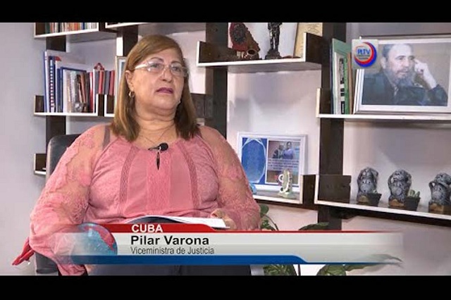 Pilar Varona Estrada, viceministra del Ministerio de Justicia de Cuba
