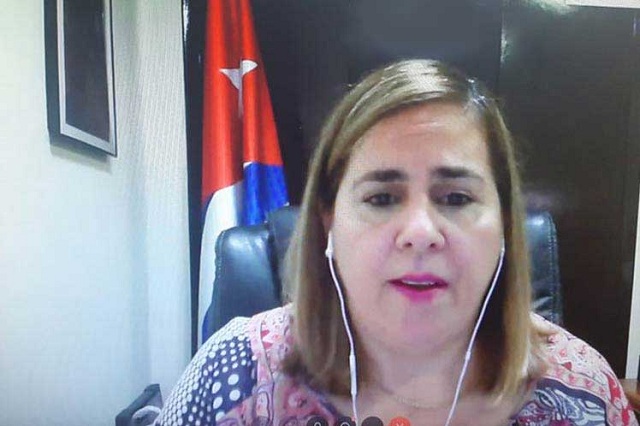 Representante permanente alterna de Cuba ante el organismo multilateral, Ana Silvia Rodríguez.