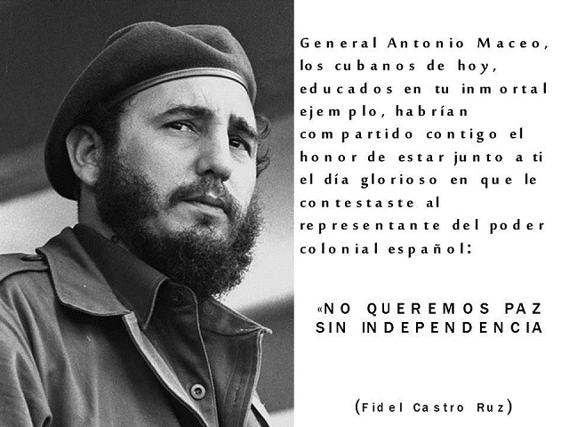 La admiración de Fidel por Maceo.