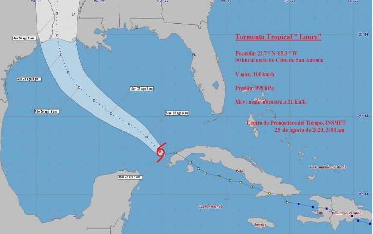 Laura se aleja del occidente. Cuba atenta a marejadas y lluvias.