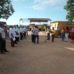 Trabajadores del sector del transporte en Melena del Sur.