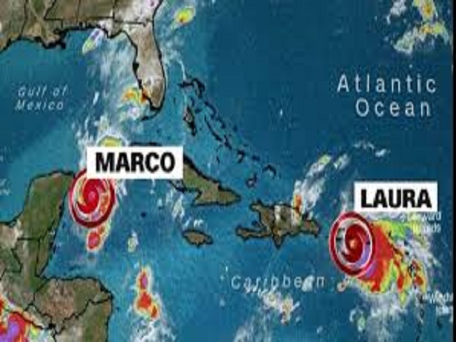 Tormenta tropical Laura se aproximará a Cuba y Marco se intensifica ligeramente.