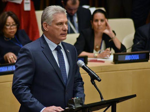 Presidente cubano Miguel Diaz Canel en la ONU. Foto.CP