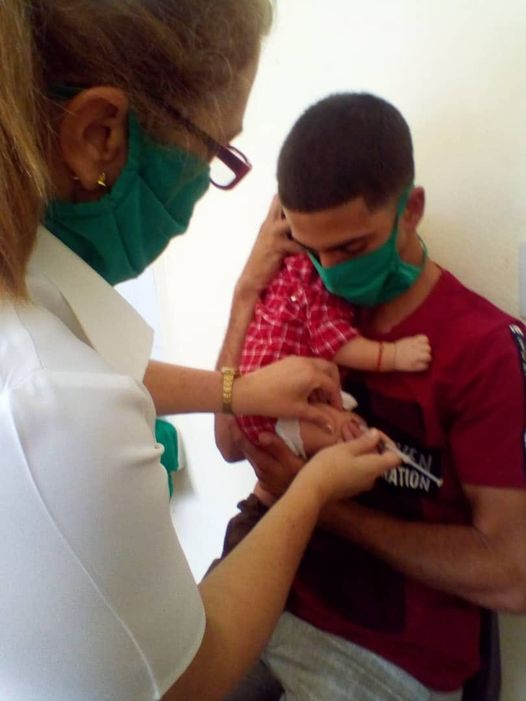 Campaña de vacunacion contra la gripe en Jaruco