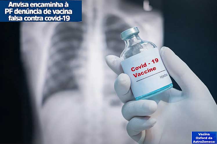 Denuncian en Brasil venta de vacuna falsa contra Covid-19.