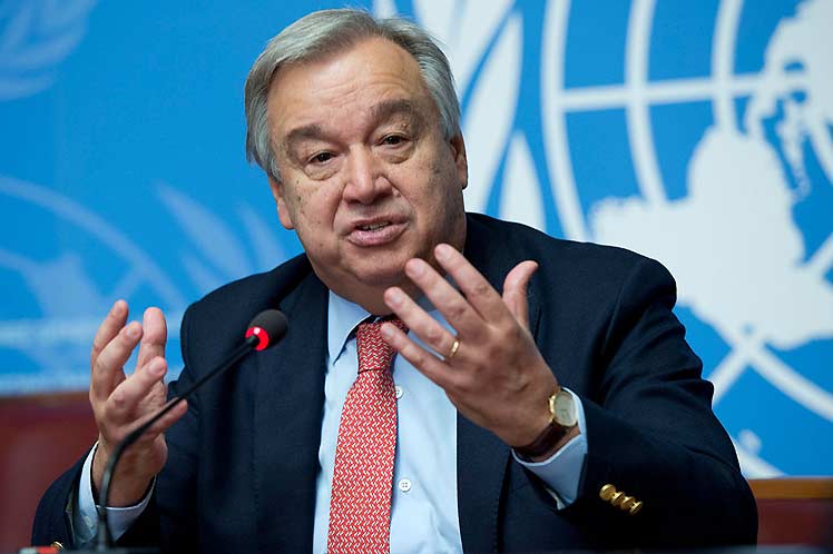 António Guterres, Secretary General of the United Nations Organization.