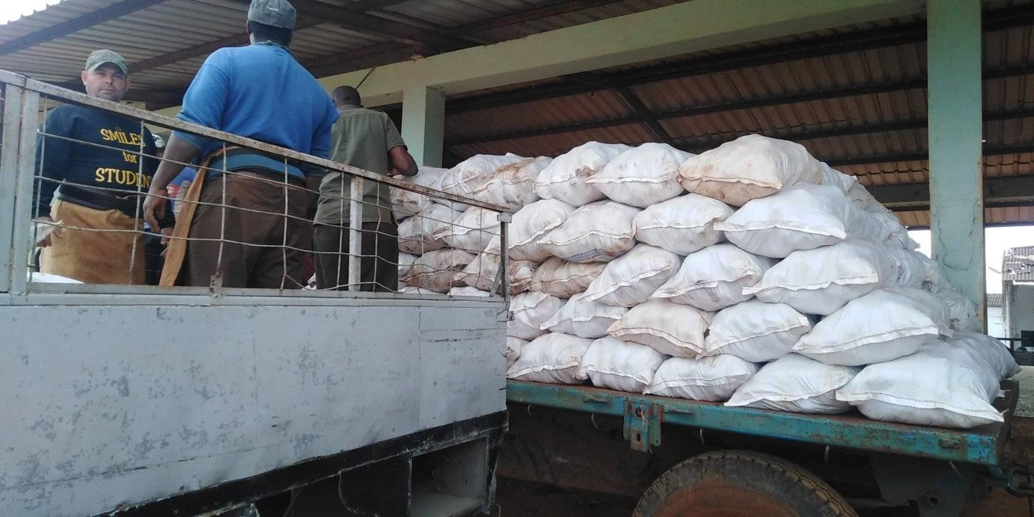 Preparativo de envío de productos a mercados de la capital cubana, La Habana.