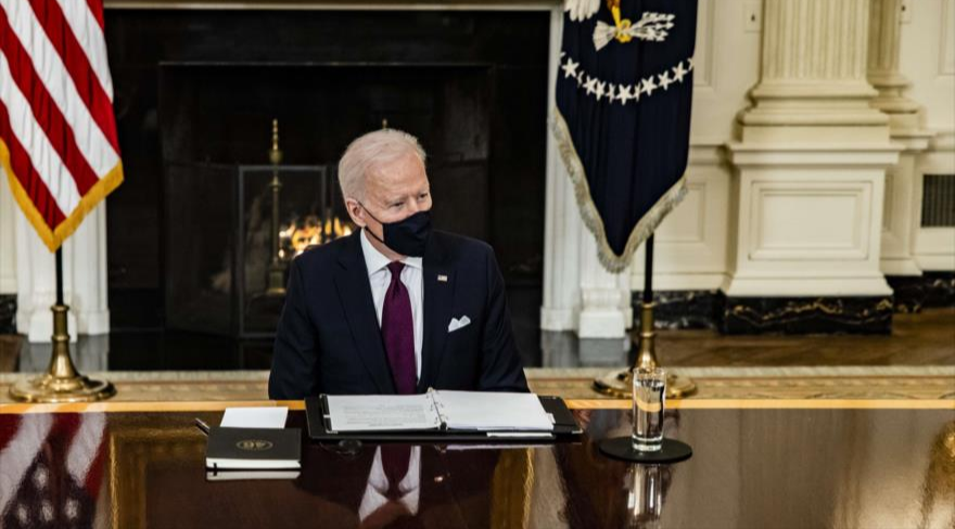 El presidente de Estados Unidos, Joe Biden, durante una reunión en Washington, 5 de marzo de 2021. Foto: Radio Habana Cuba