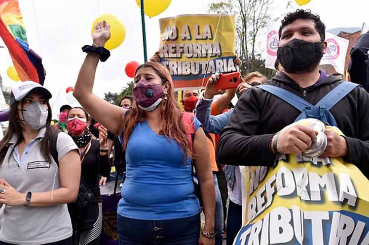Colombian trade unionists announced second day of national unemployment.