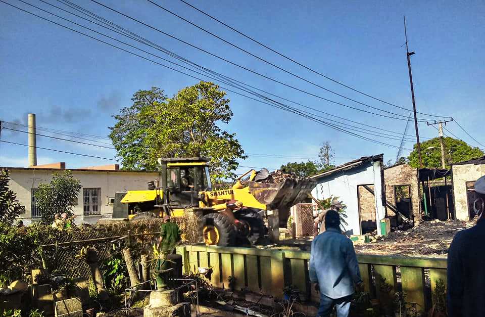 Viviendas afectadas por incendio el pasado 22 de mayo en San Nicolás