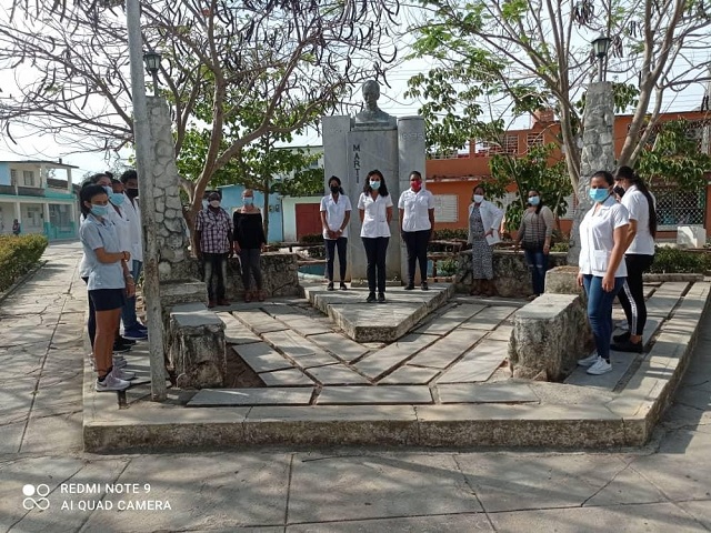 Martí presente en los jóvenes de Güines.