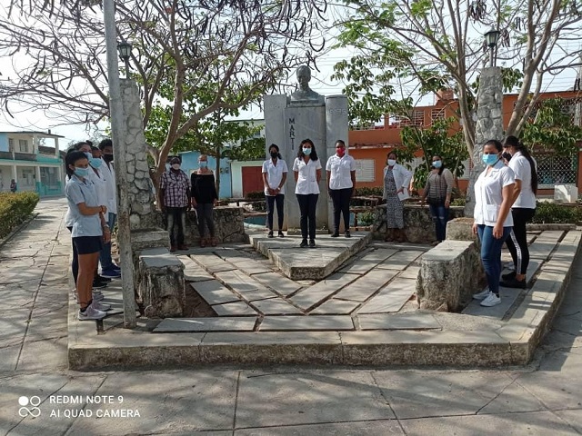 Martí presente en los jóvenes de Güines.