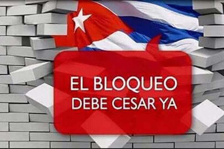 Jornada contra el bloqueo de Estados Unidos a Cuba.