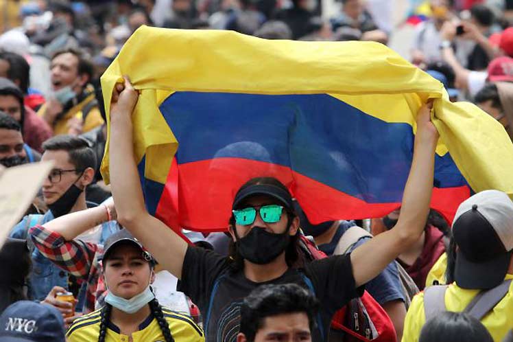 Protesta social en Colombia.