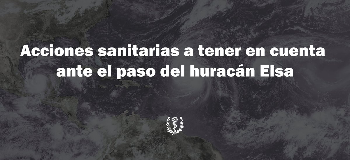 Acciones sanitarias a cumplir ante el paso del Huracán Elsa.