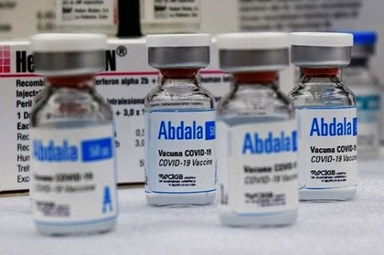 Abdala, primer inmunizante de América Latina desarrollada por el Centro de Ingeniería Genética y Biotecnología de Cuba.