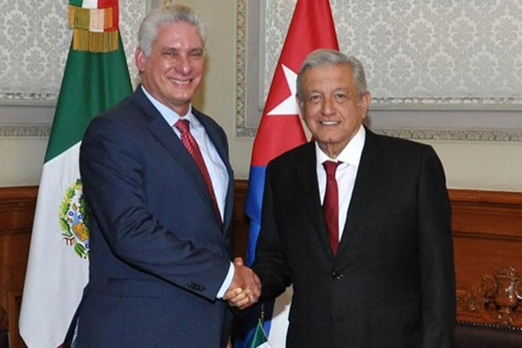 Díaz-Canel thanks the recognition of the President of Mexico to Cuba.