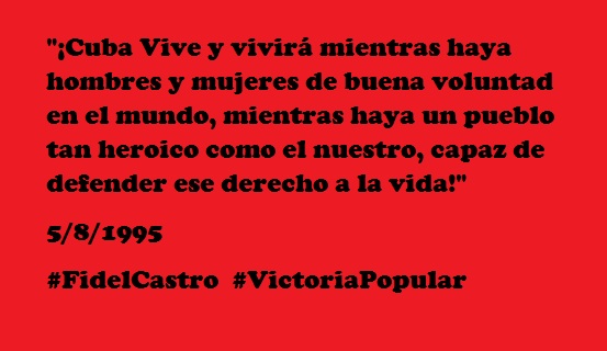 Fidel Castro siempre en apoyo del pueblo revolucionario y enfrentando los actos desestabilizadores.