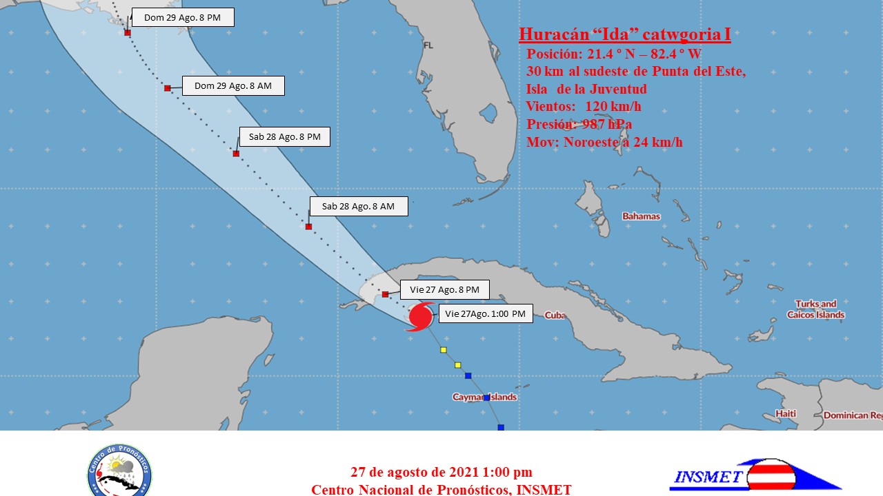 Ida toca tierra en la Isla de la Juventud.