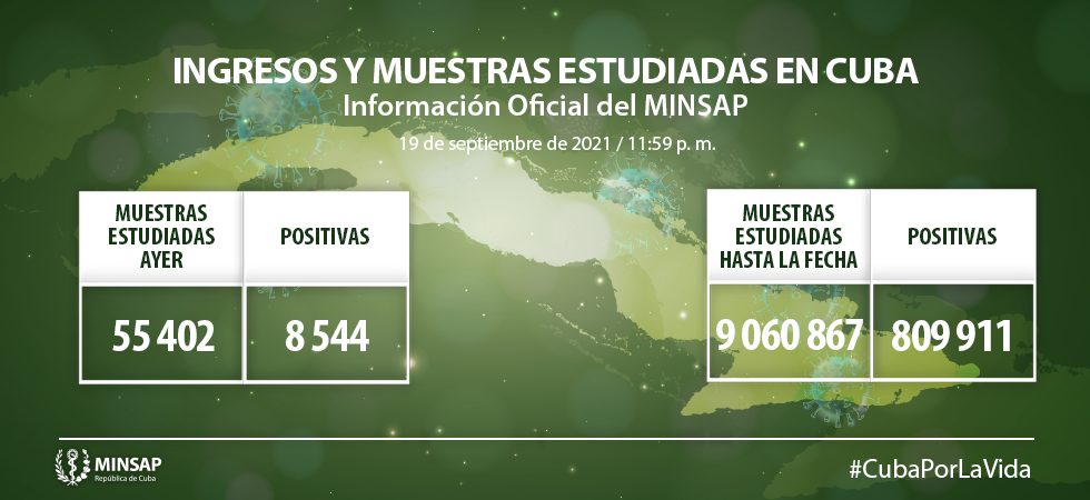 Parte de cierre del día 19 de septiembre a las 12 de la noche.