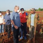 Díaz-Canel visita zonas agrícolas en Mayabeque.