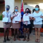 Reconocen a trabajadores bancarios de Melena del Sur.