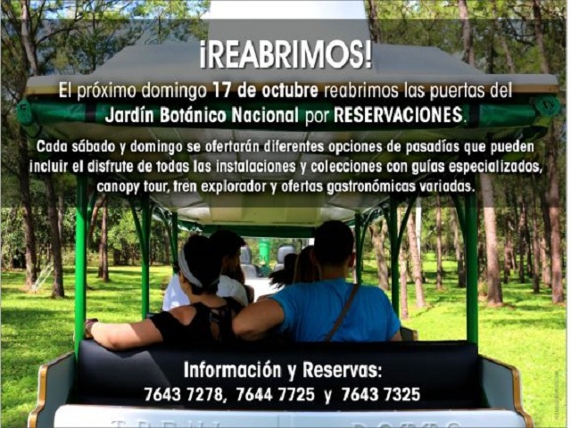 Reabre mañana el Jardín Botánico Nacional.