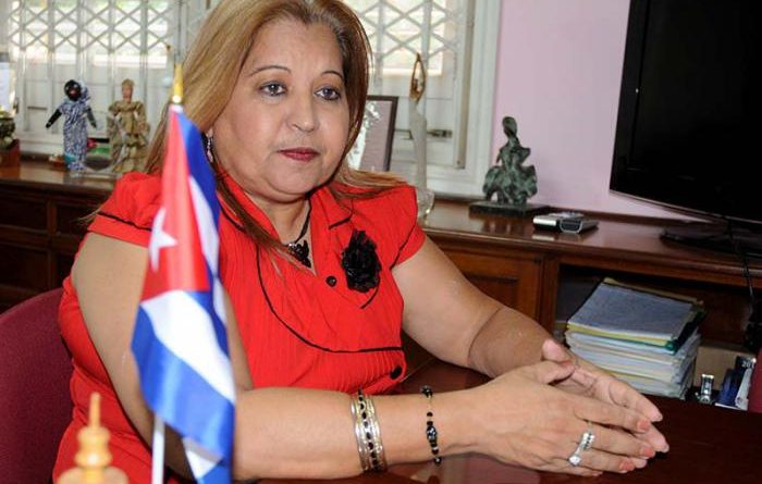 Teresa Amarelle Boué, secretaria nacional de la Federación de Mujeres Cubanas.