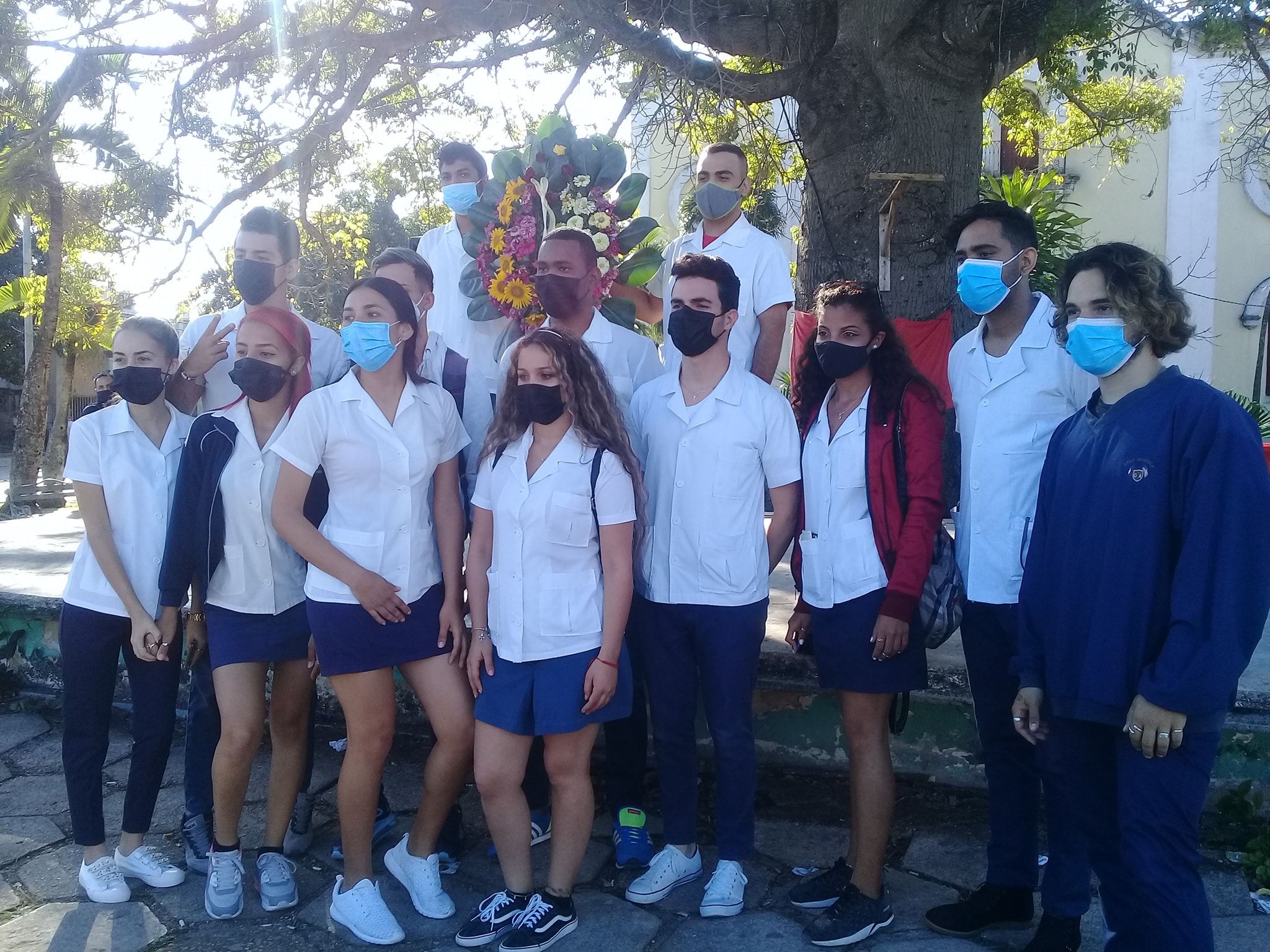 Estudiantes de la Facultad de Ciencias Médicas de Mayabeque.