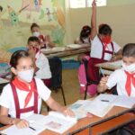 Enthusiasm and happiness for the return of students to the classrooms in Madruga
