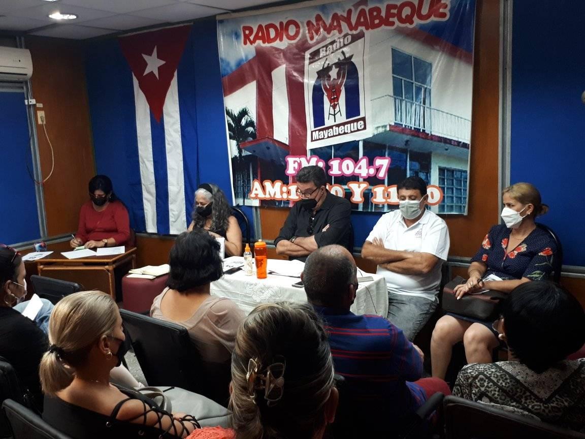 Asamblea de Balance de Radio Mayabeque. Foto: Betsy Santiler