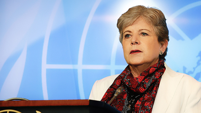 Secretaria ejecutiva de la Comisión Económica para América Latina y el Caribe, Alicia Bárcena. Foto: Prensa Latina