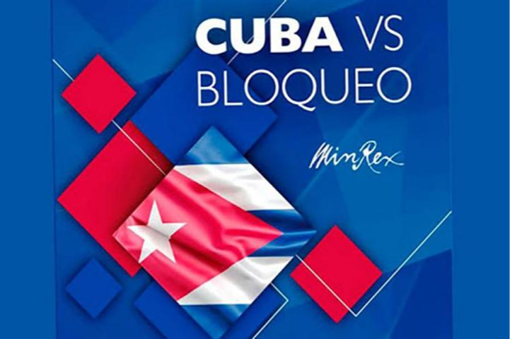 Virtual day against the United States blockade of Cuba. Photo: Prensa Latina.