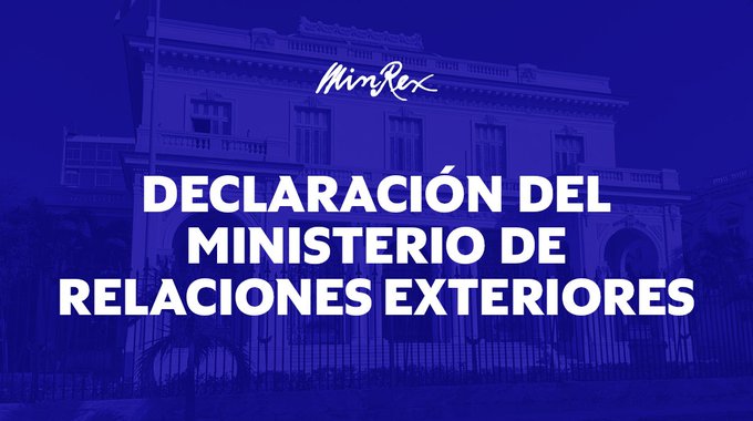 Declaration of the Ministry of Foreign Affairs.