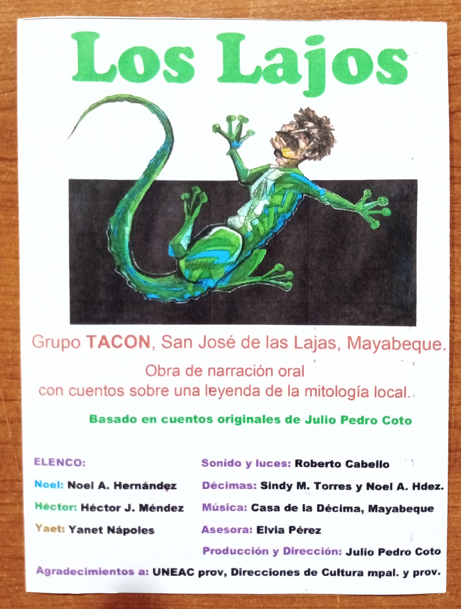 Grupo de teatro Tacón estrenará obra sobre leyenda mitológica.