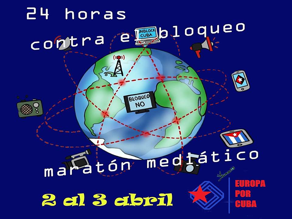 Maratón Mediático repudiará bloqueo contra Cuba. Foto: Prensa Latina