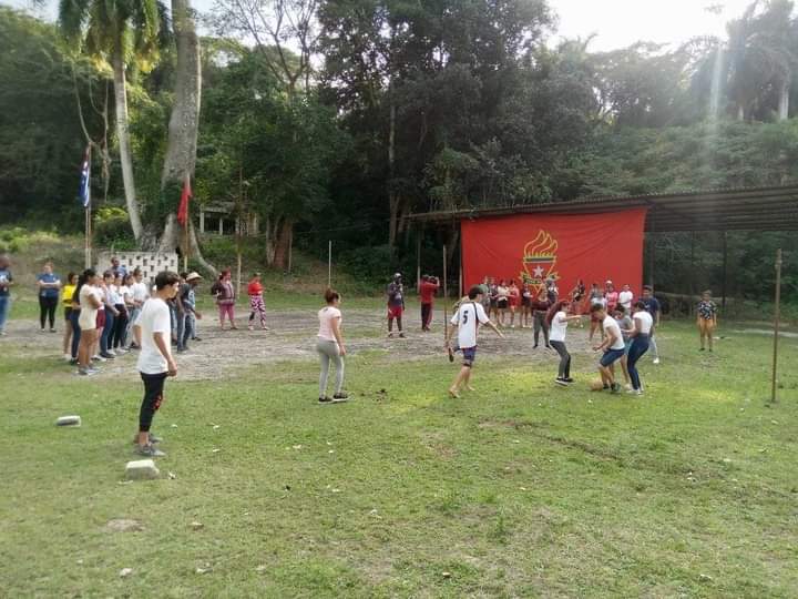 Pioneer explorers camp of Jaruco welcomes students from pedagogical schools.