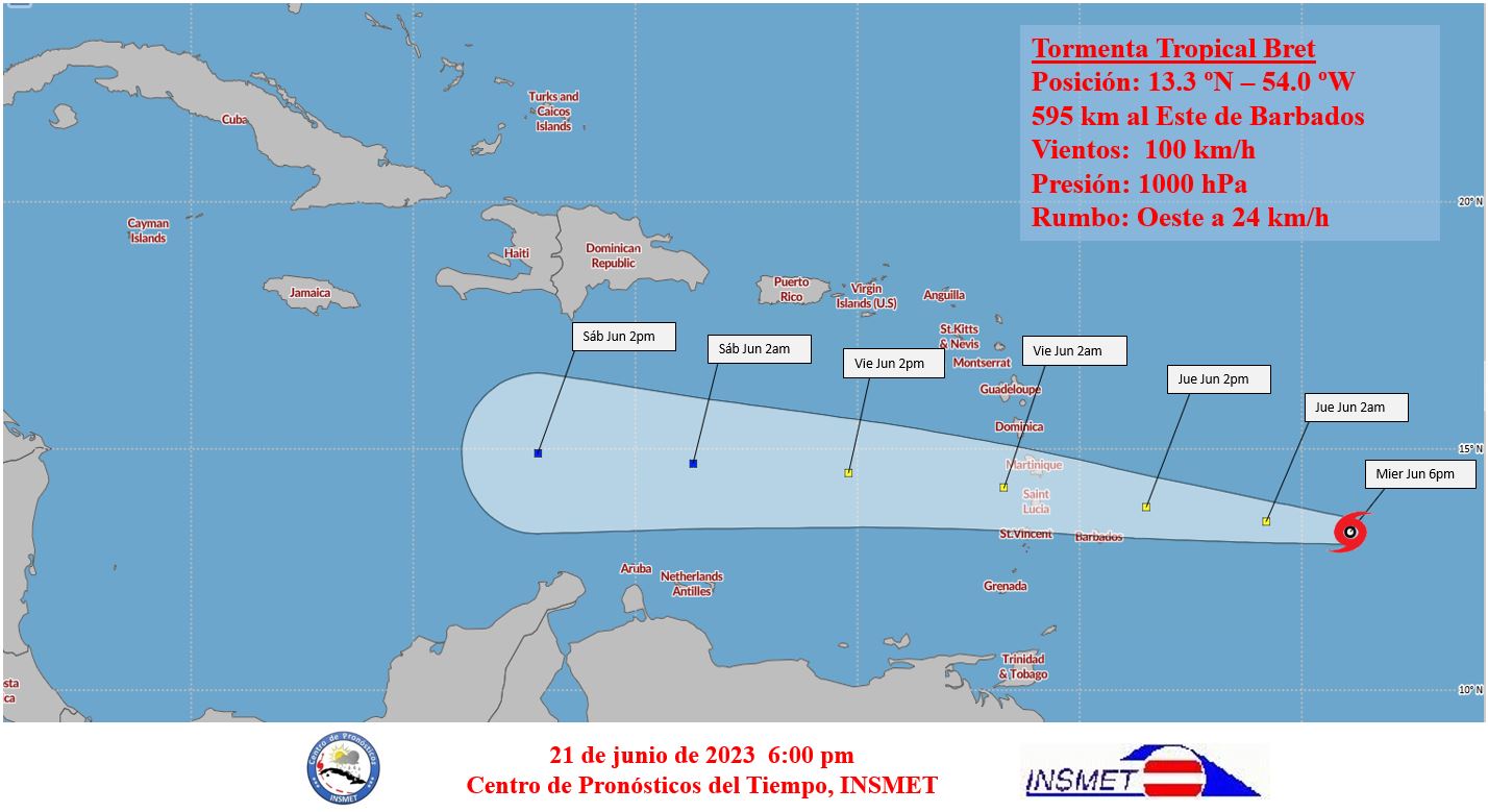 Tormenta Tropical Bret.