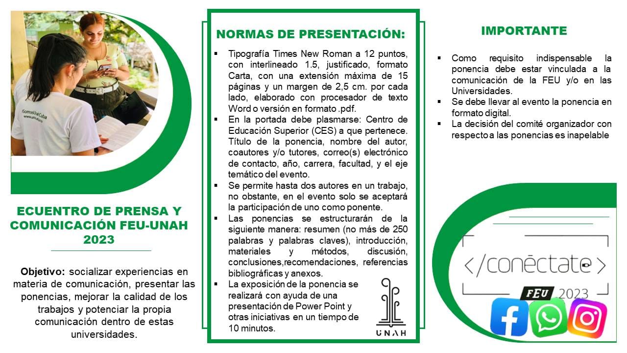 Encuentro de Prensa y Comunicación FEU-UNAH 2023.