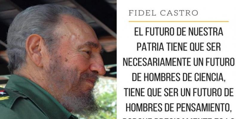 Comandante en Jefe Fidel Castro, promotor del estudio del patrimonio genético de la nación caribeña. Foto: Radio Habana Cuba