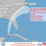 Idalia se adentra en el sudeste del golfo de México