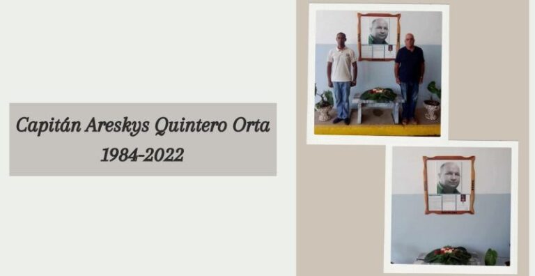 Rinden homenaje en Jaruco al bombero Aresky Quintero Orta,