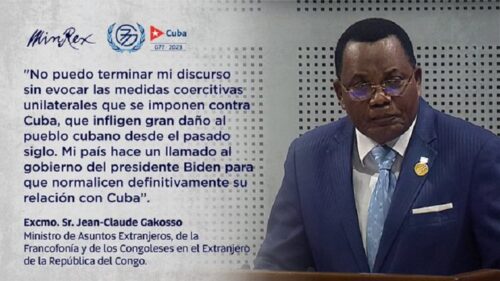 Ministro de Asuntos Extranjeros, de la Francofonía y de los Congoleses en el Extranjero de la República del Congo, Jean-Claude Gakosso. Foto: Prensa Latina