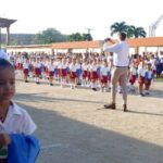 Ceremonias multicolores de iniciación pioneril en Mayabeque
