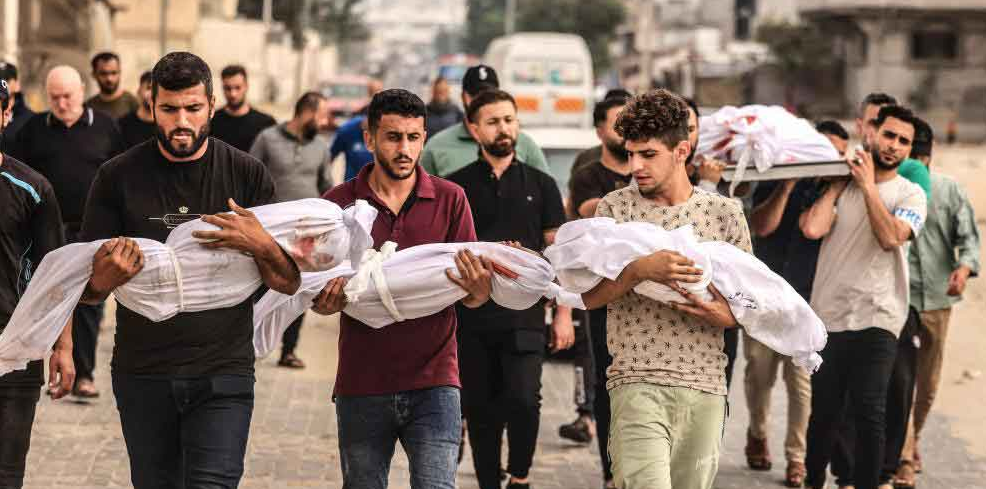 Niños palestinos víctimas de la furia israelí. Foto tomada de Prensa Latina