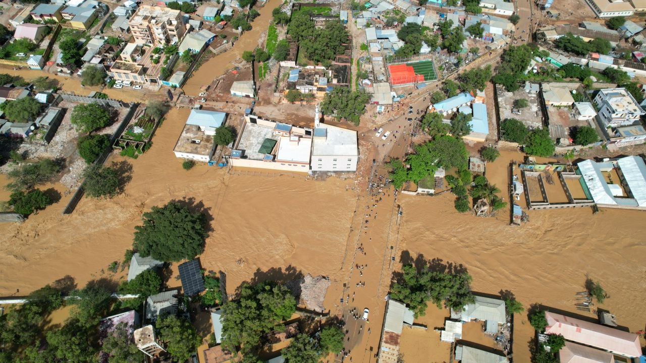 Intensas inundaciones en Somalia.