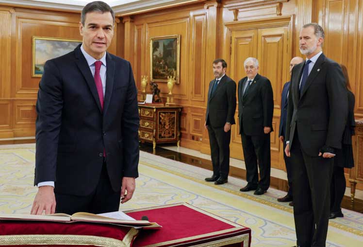 Confirmado por el rey de España, Sánchez apunta a gabinete