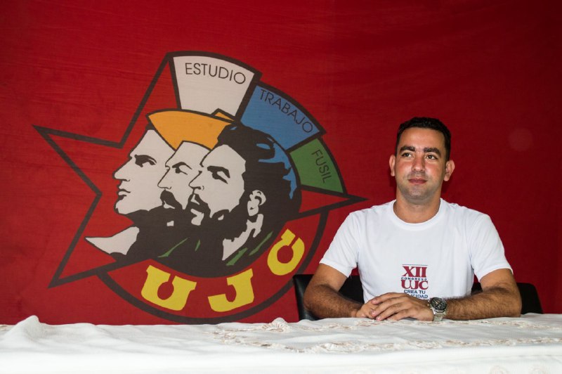 El Primer Secretario de la UJC en Mayabeque, Fernando de La Mora Martín. Foto: Radio Jaruco