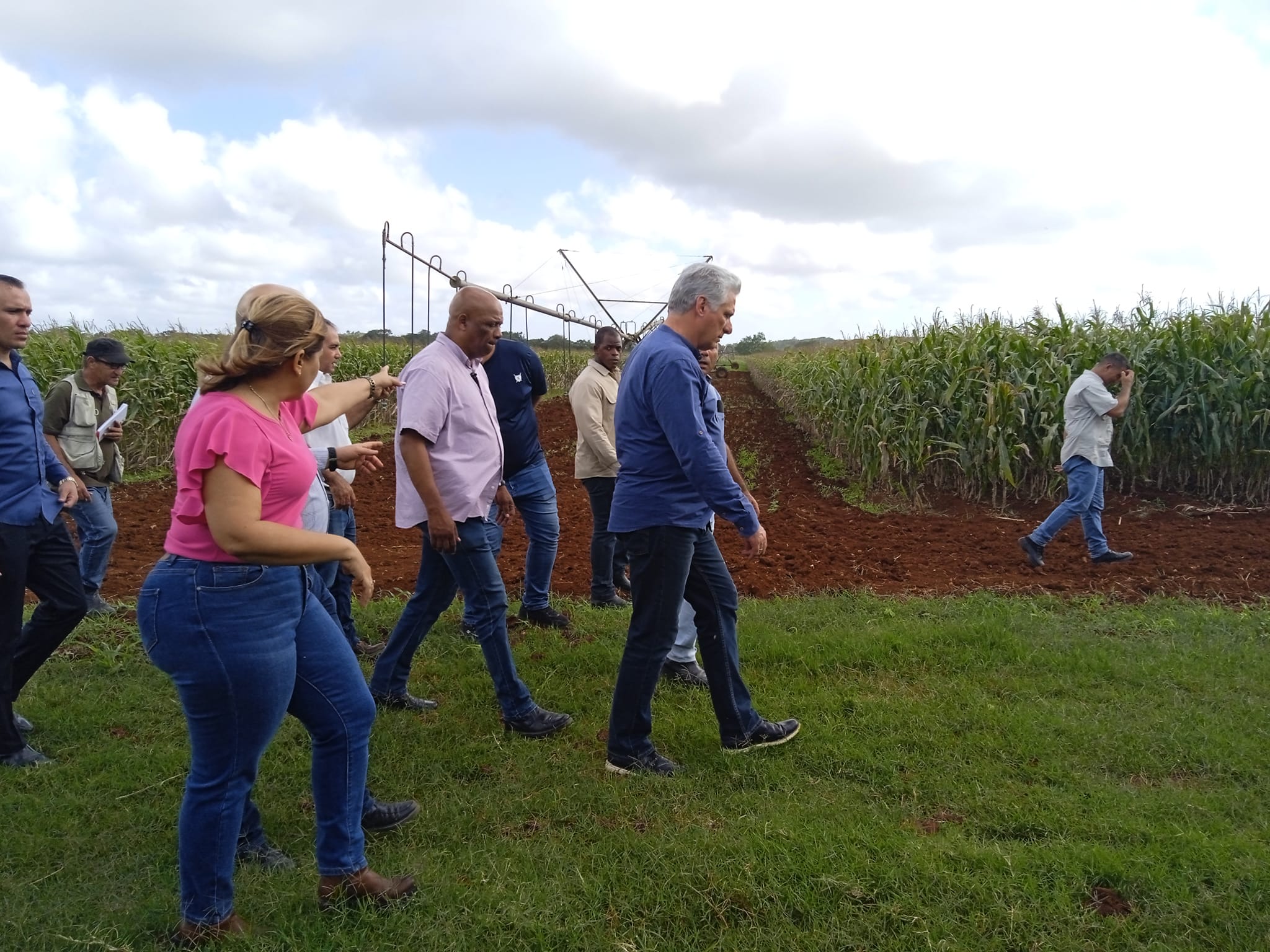 Chequea Díaz Canel programas de la educación y la producción de alimentos en Mayabeque.